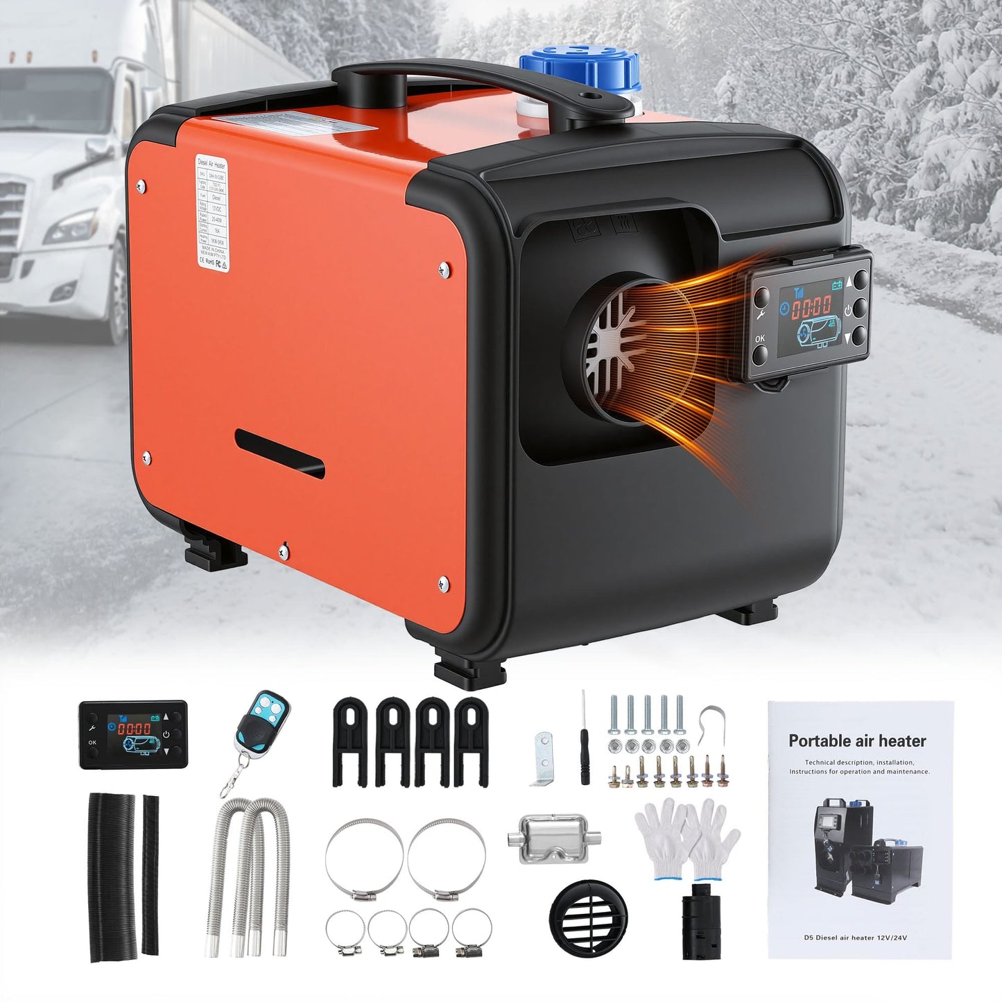 CLEARANCE Diesel Heater All-in-one 5kw Compact