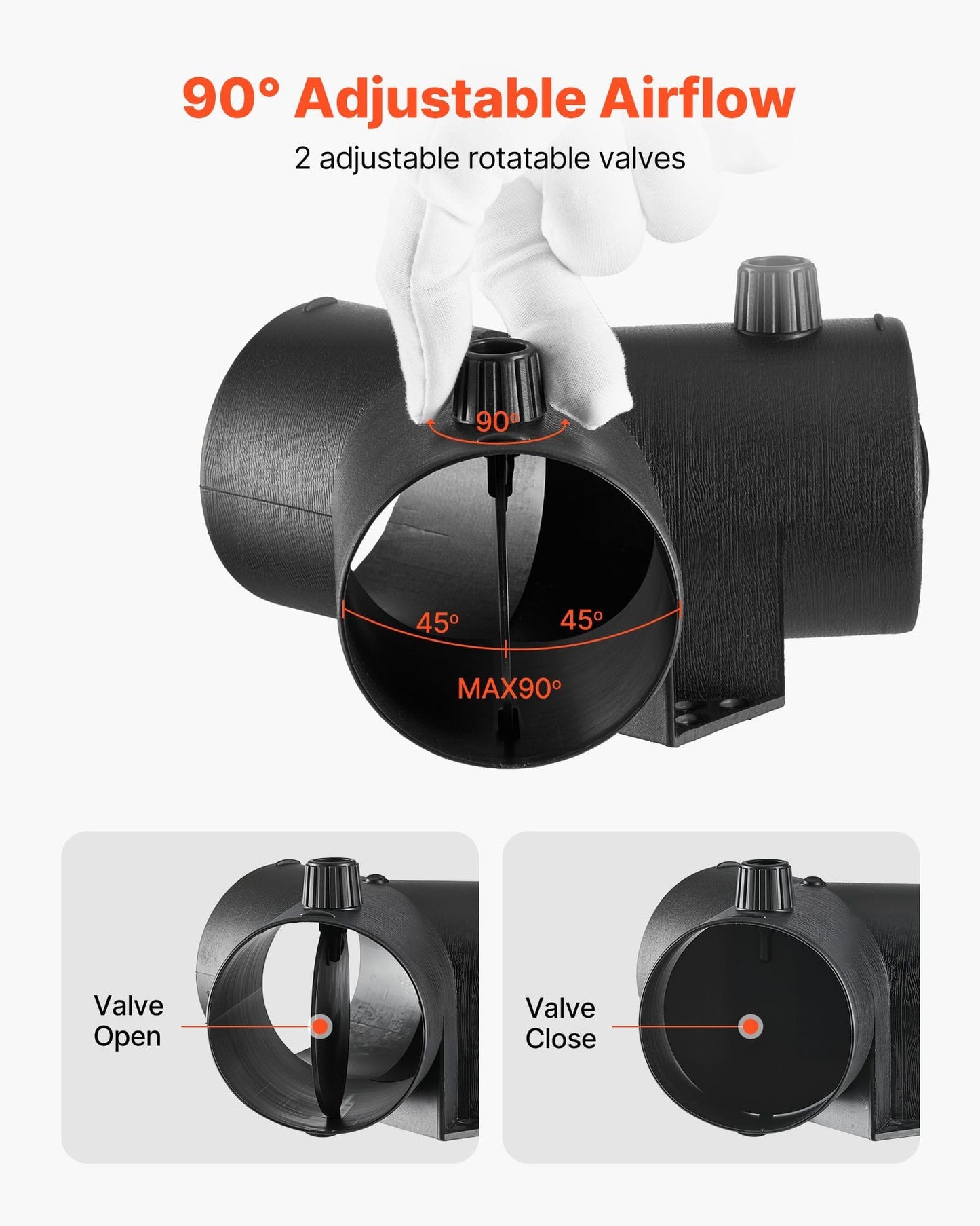 75mm Diesel Heater Y Connector with Adjustable Valves
