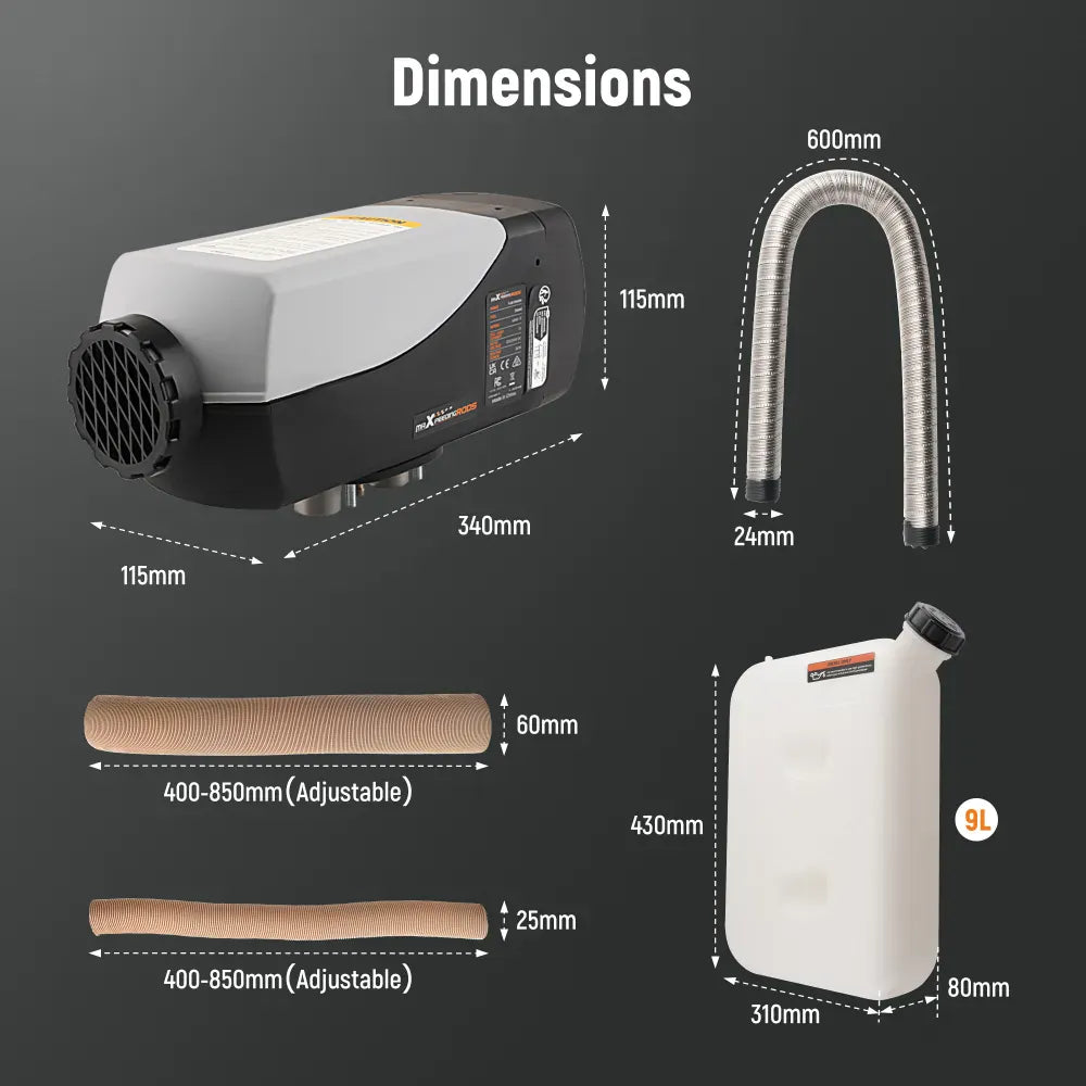 Outback Pro 2KW Diesel Heater - Bluetooth APP + Remote
