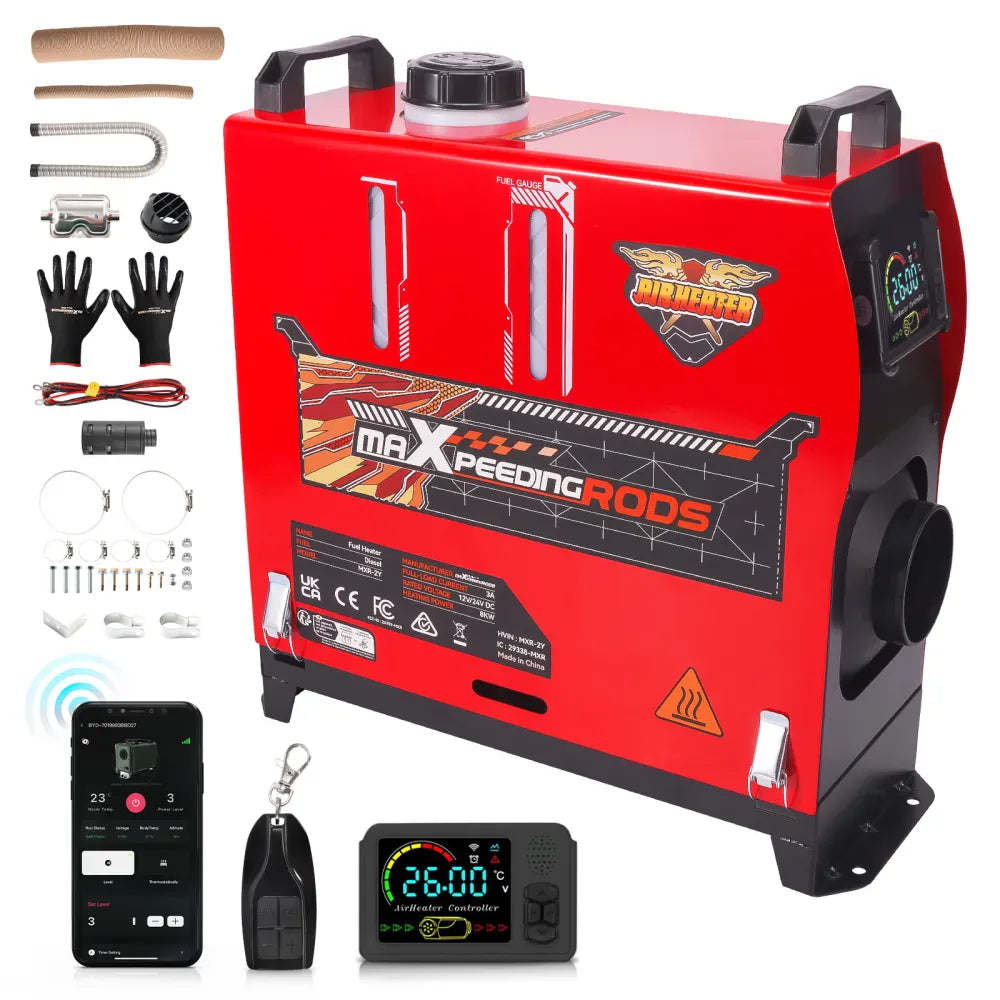 Outback Pro 8KW Portable Diesel Air Heater - Bluetooth APP + Remote