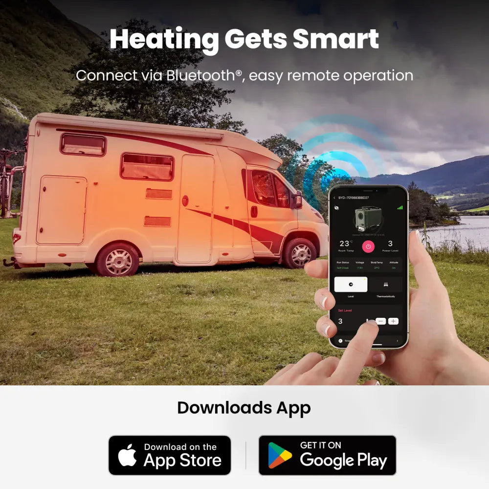 Outback Pro 8KW Portable Diesel Air Heater - Bluetooth APP + Remote