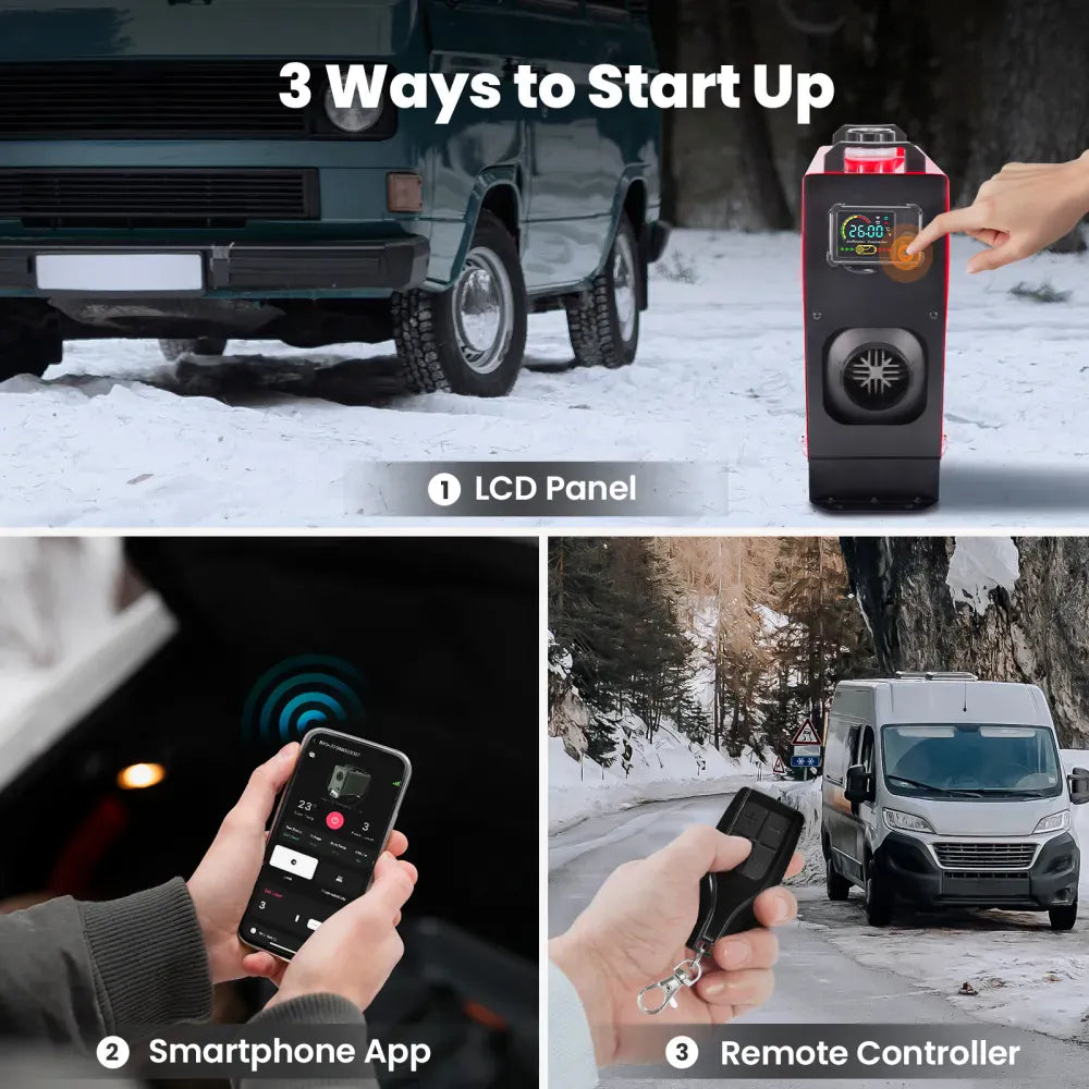 Outback Pro 8KW Portable Diesel Air Heater - Bluetooth APP + Remote