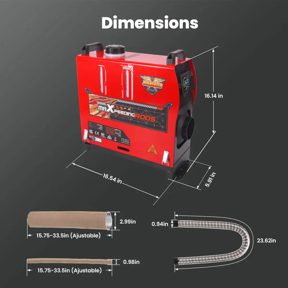 Outback Pro 8KW Portable Diesel Air Heater - Bluetooth APP + Remote