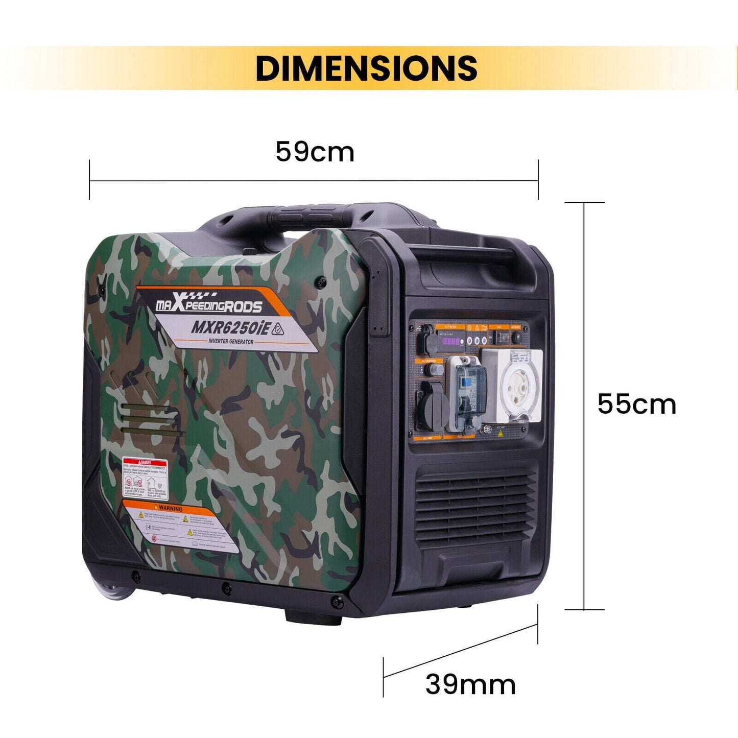 Maxpeedingrods Inverter Generator 5.5KW Max 5.0KW Pure Sine Generator Electric Start