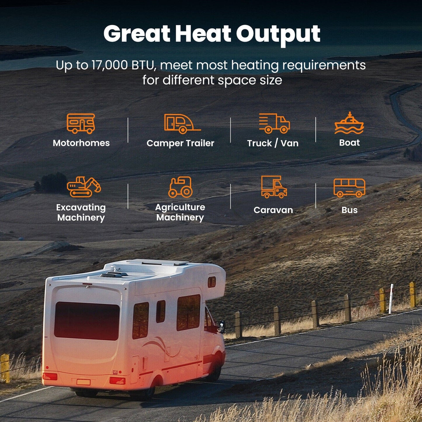 Outback Pro Series Adjustable Caravan 5Kw Diesel Heater
