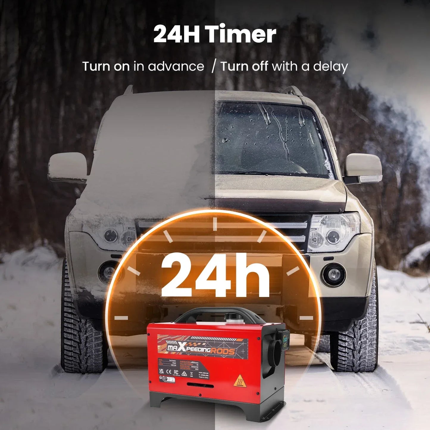 Outback Pro 8KW Portable Diesel Air Heater Compact– 12V Bluetooth LCD + APP Control