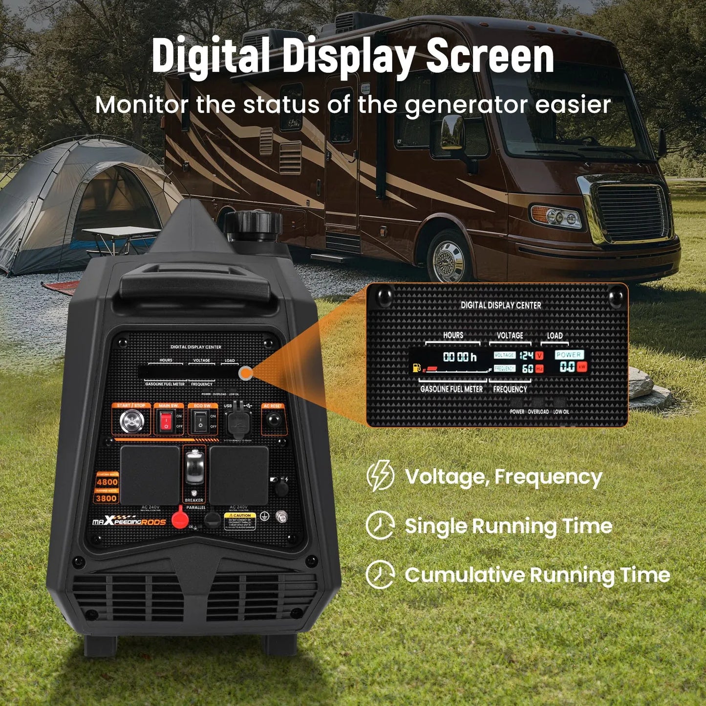 Maxpeedingrods Portable 4.8kW Inverter Generator