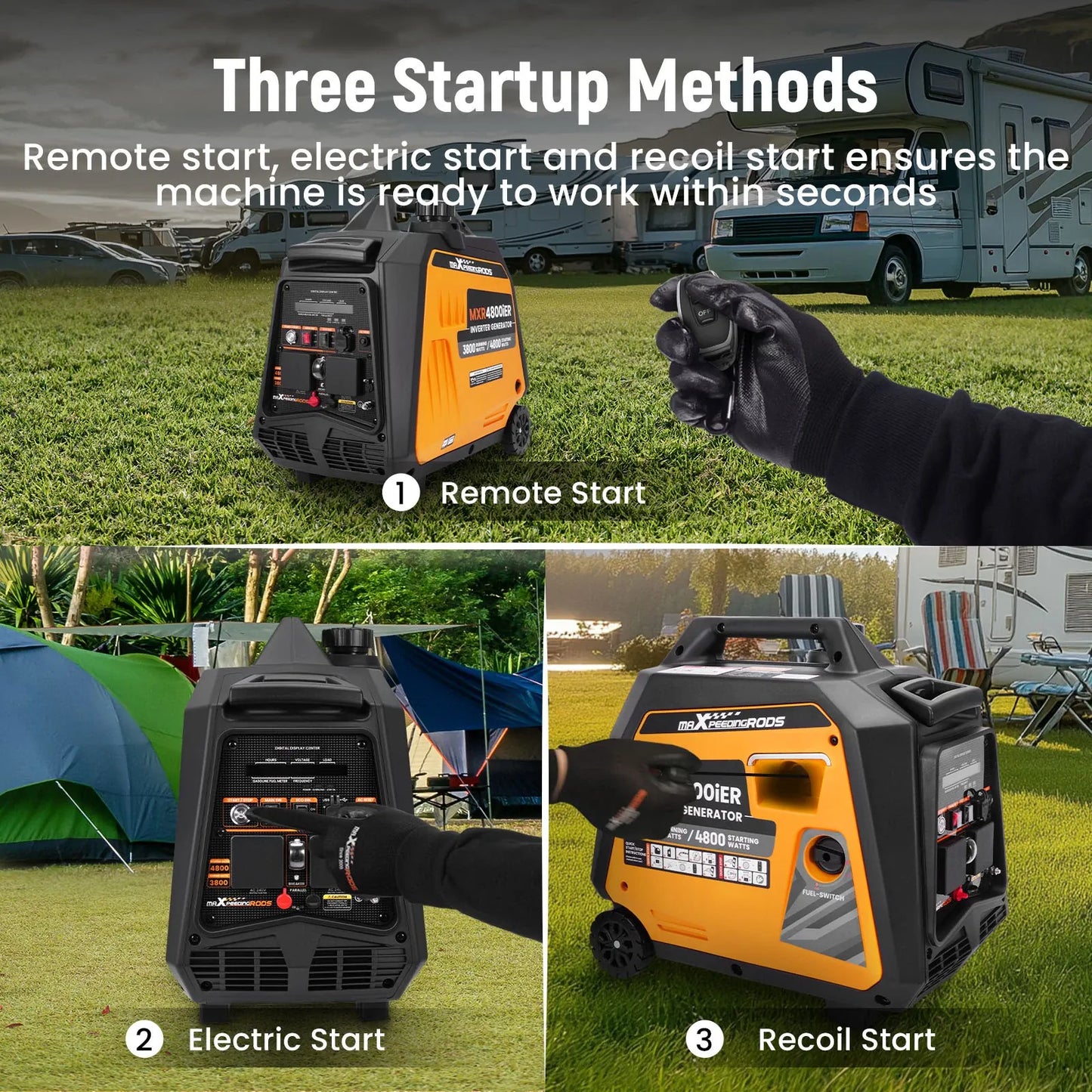 Maxpeedingrods Portable 4.8kW Inverter Generator