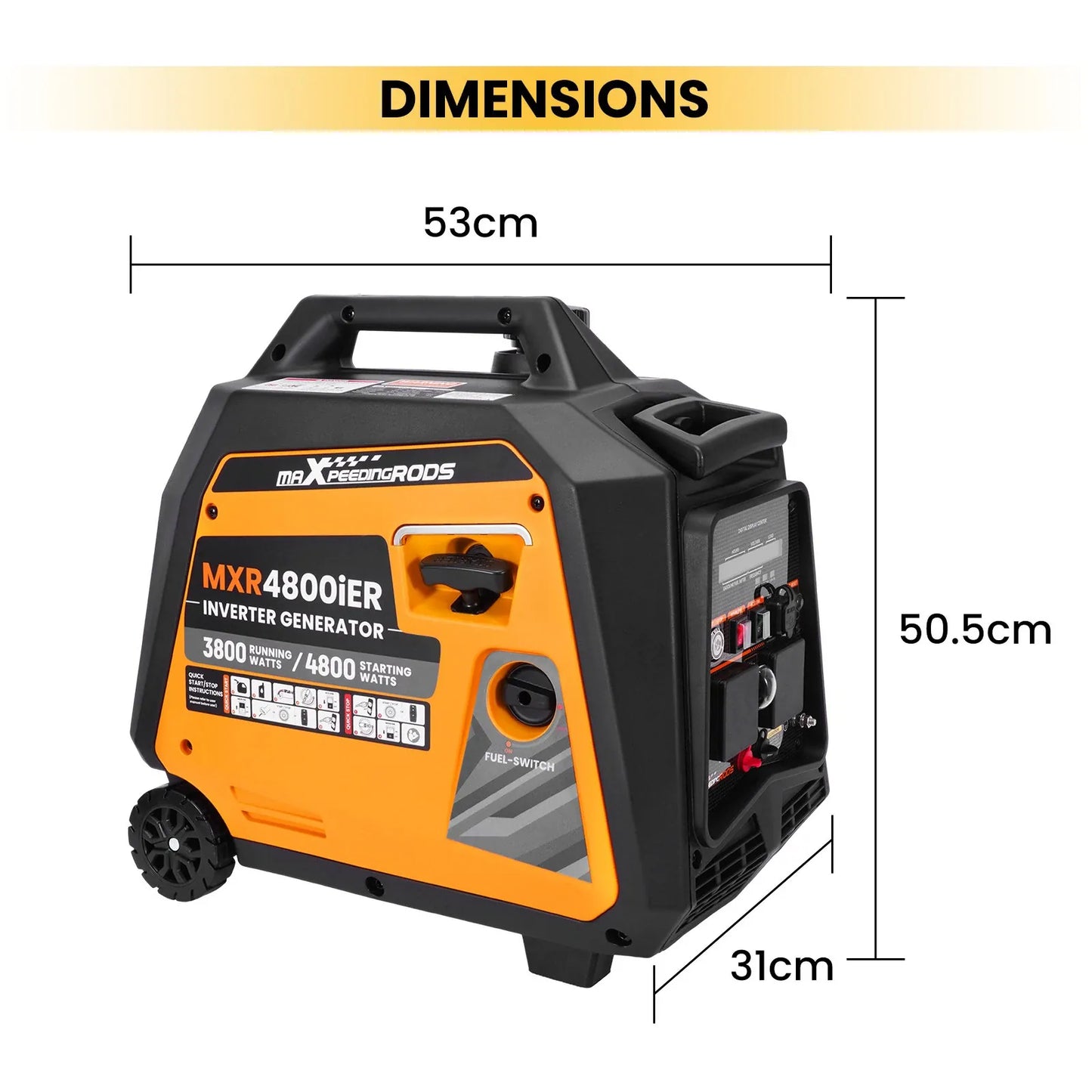 Maxpeedingrods Portable 4.8kW Inverter Generator